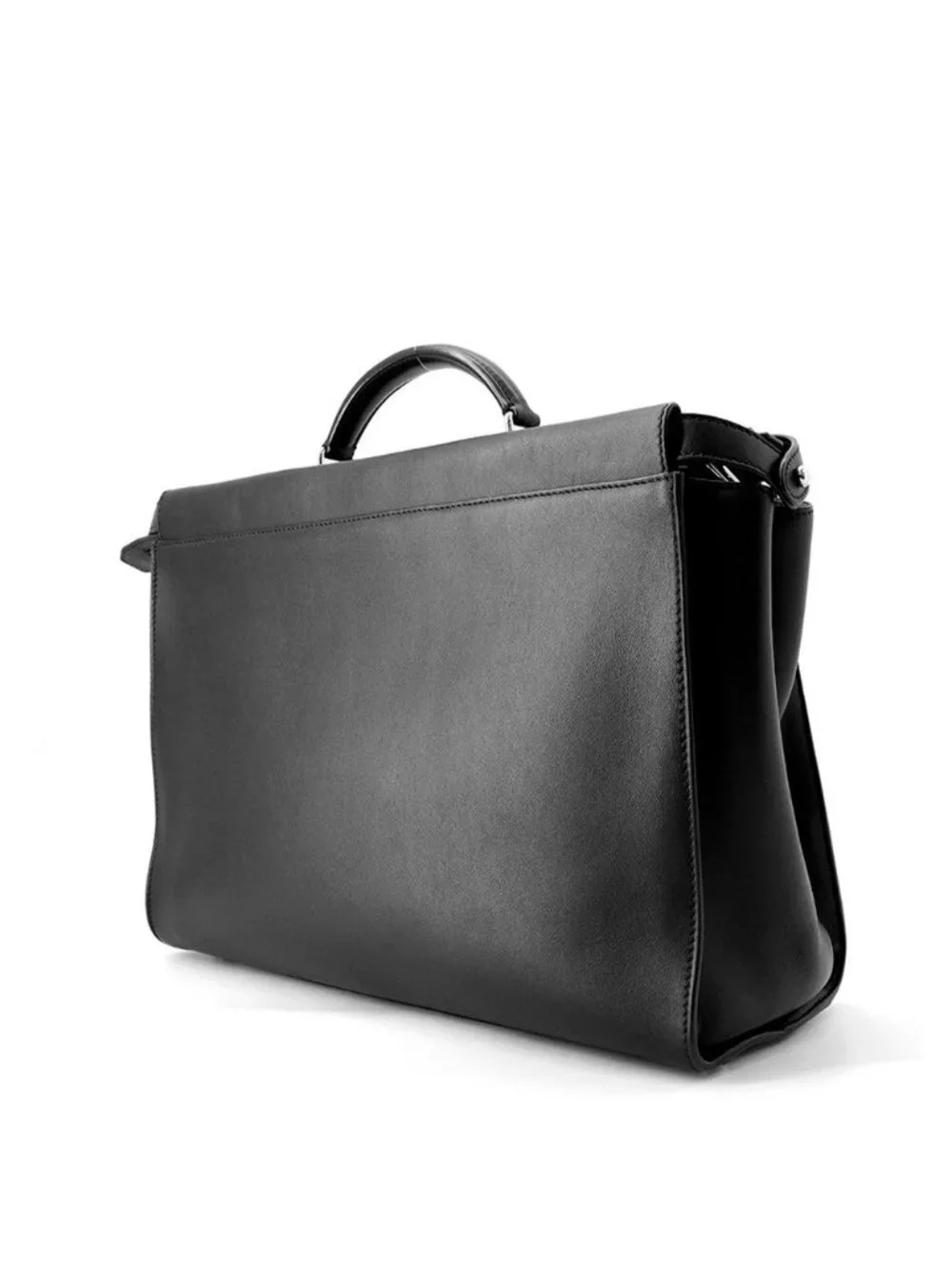 Fendi Handbag Selleria Peekaboo Business Bag Black